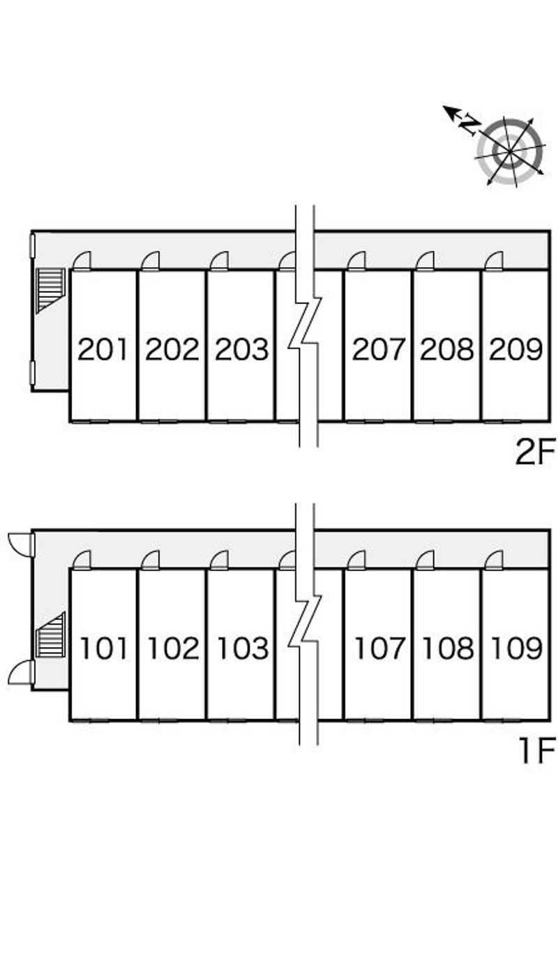 レオパレスリトルマーシュ 間取り配置図