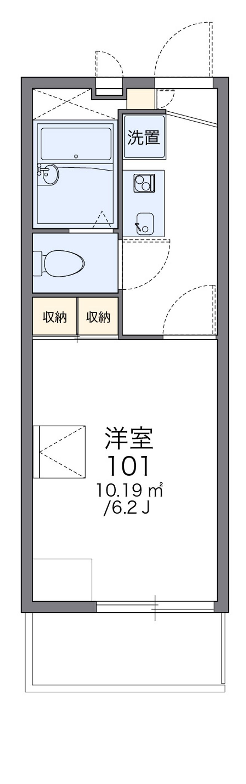 レオパレスプレステージ三津屋 間取図