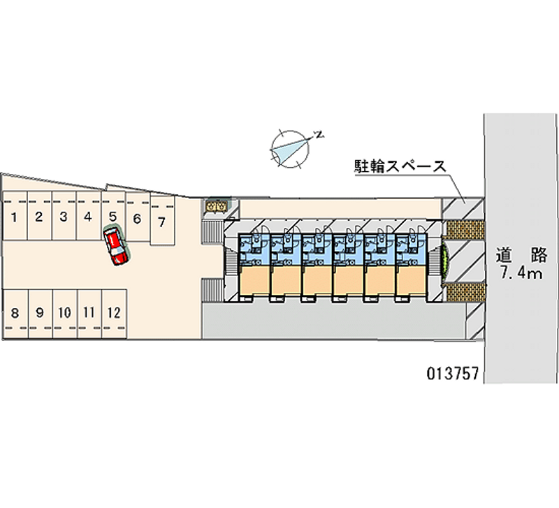 レオパレスクロスロード 月極駐車場