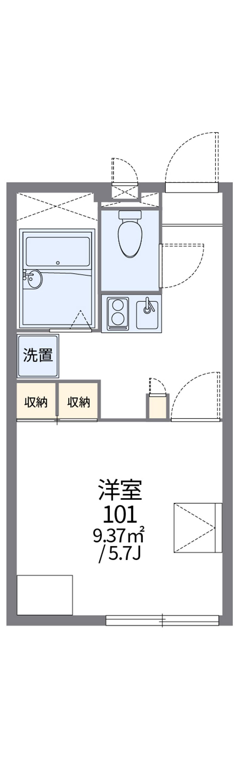 レオパレスエフハリスト 間取図