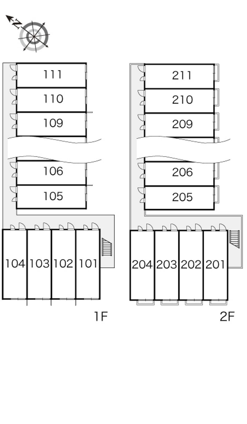 レオパレスいずみ１ 間取り配置図