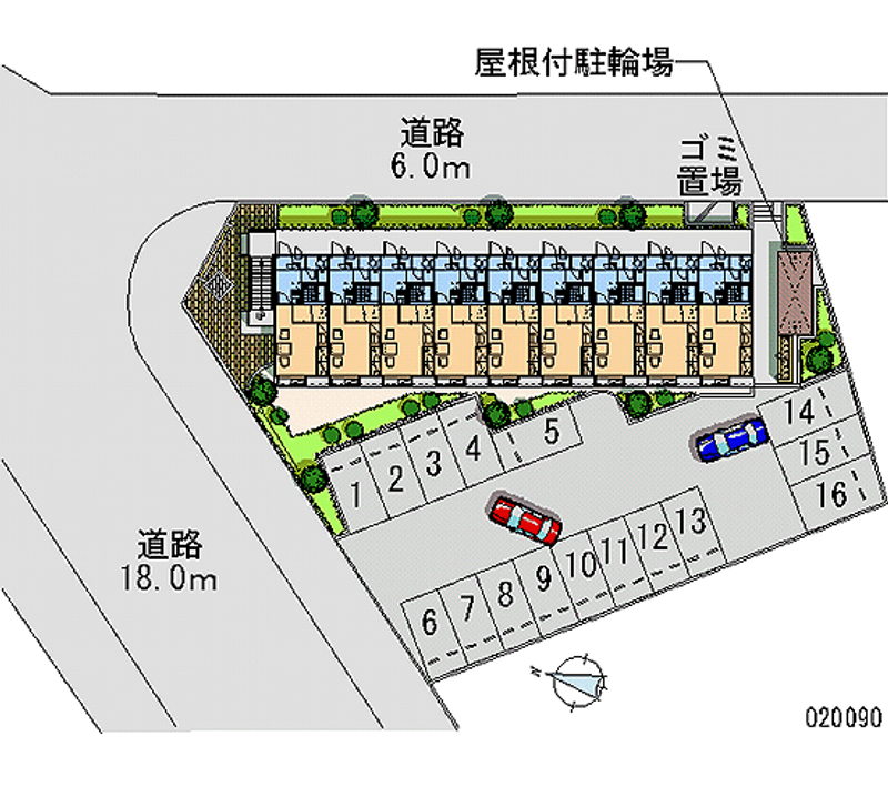 レオパレス東部 月極駐車場