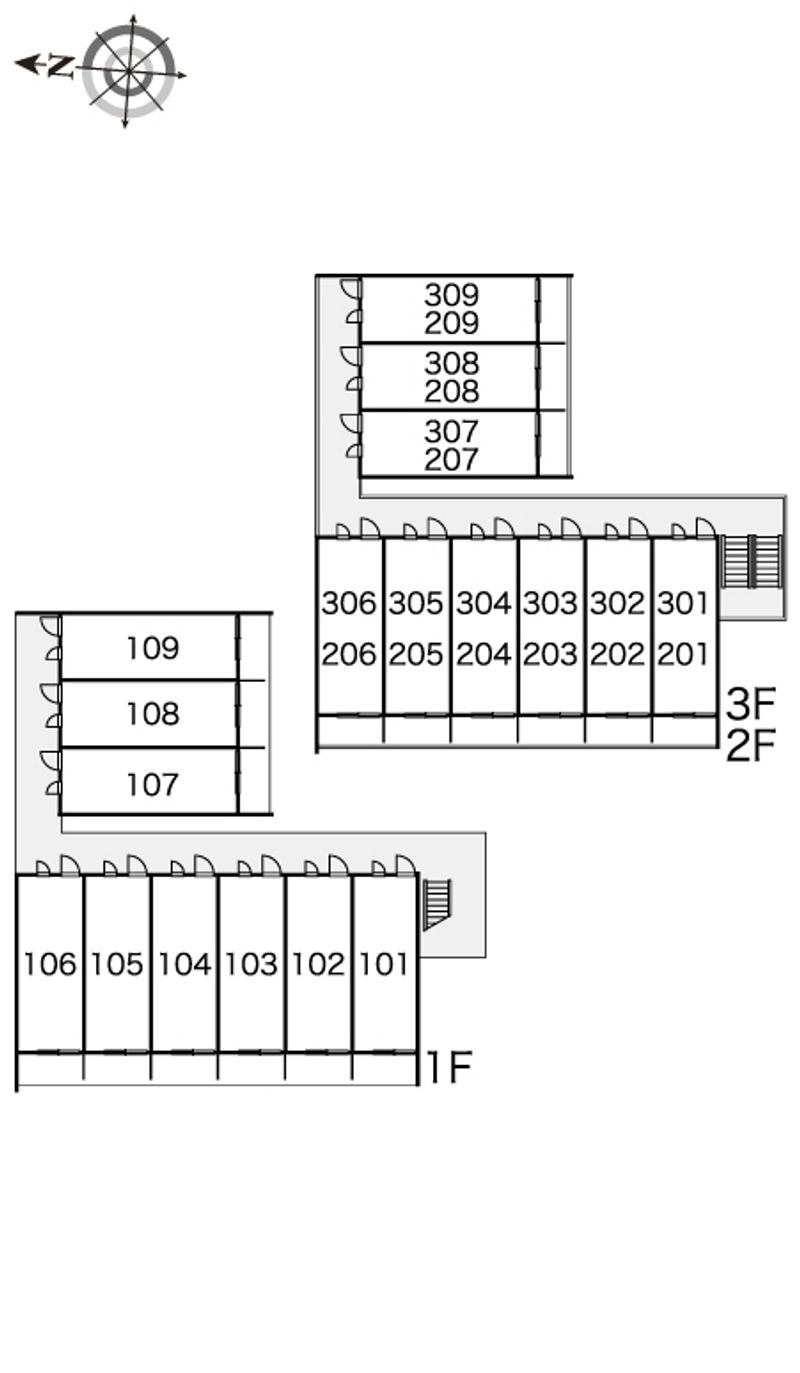 レオパレススプルース 間取配置図