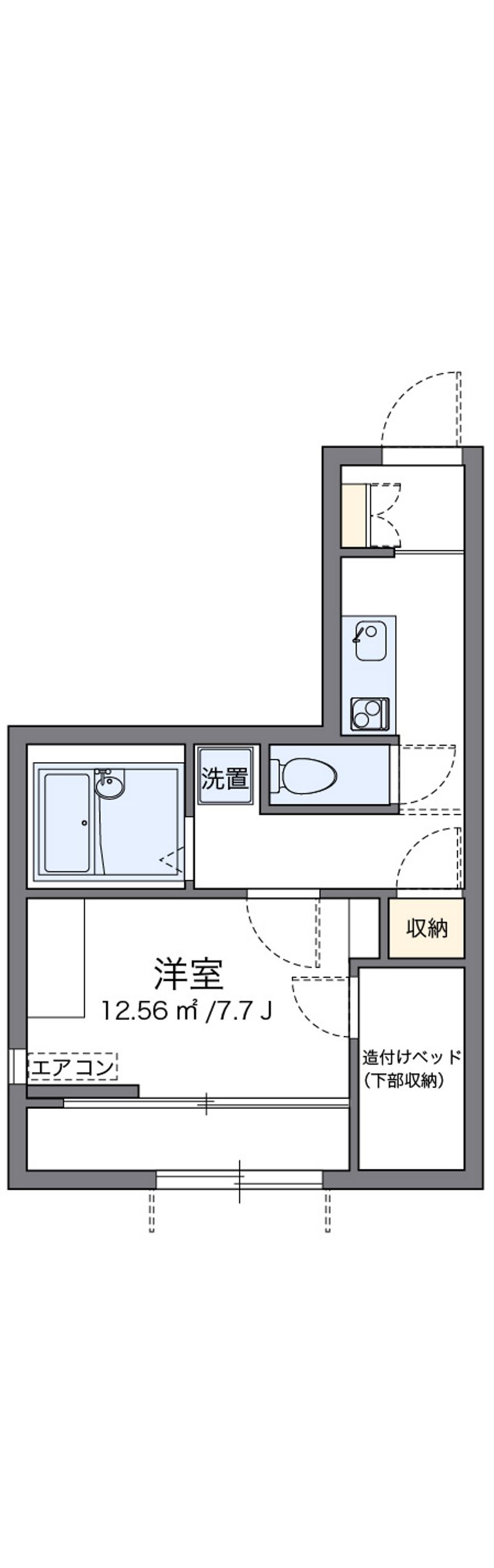 レオパレスウッディーコート 間取図