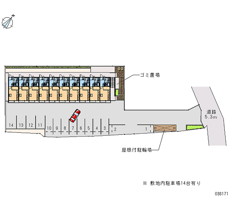 レオパレスＰＡＬＣＯＵＲＴ曹操 月極駐車場