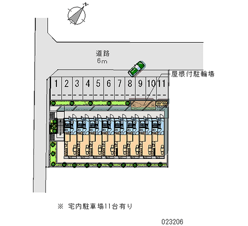 レオパレス中島 月極駐車場