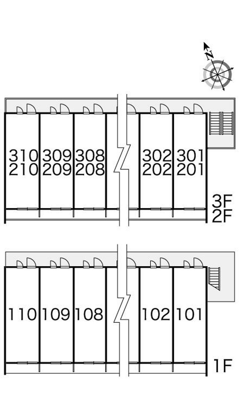 レオパレス新開 間取配置図