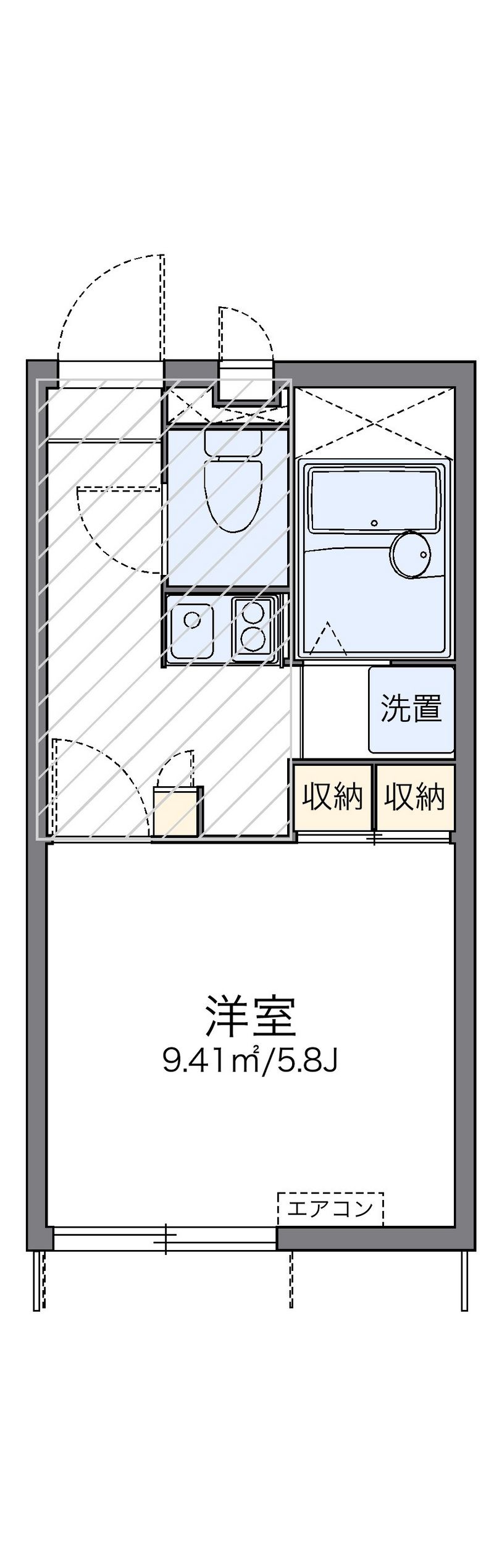 レオパレスウインドコート 間取図