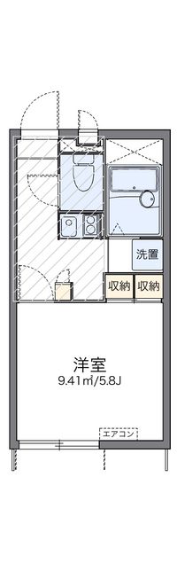 レオパレスウインドコート 間取り図