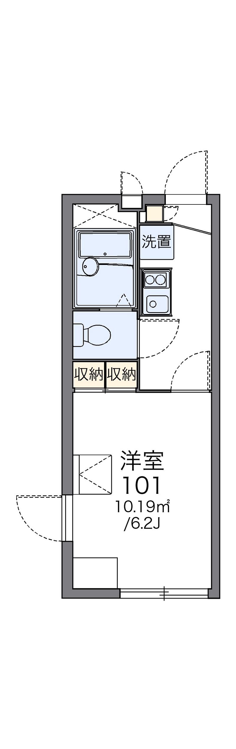 レオパレスフェリース上野 間取図