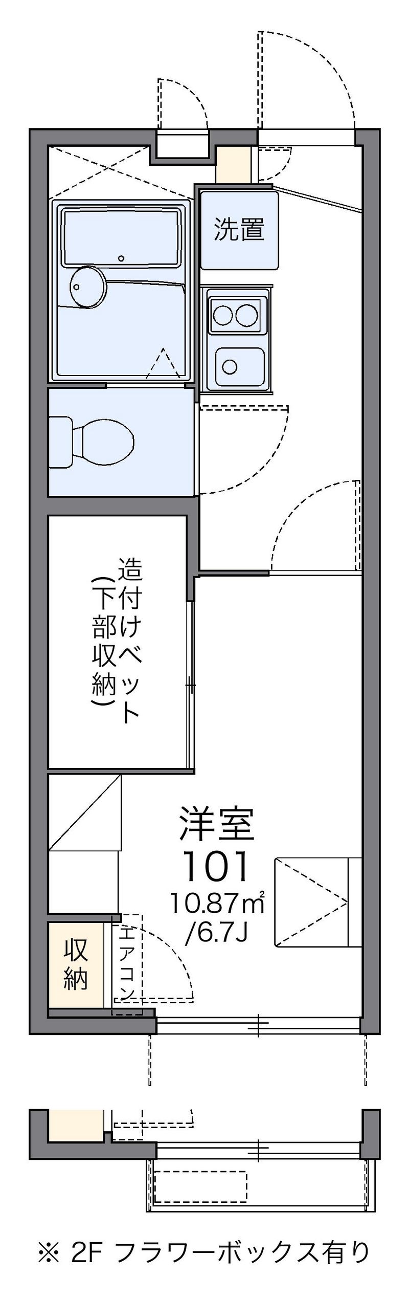 レオパレスメゾンヒーリング 間取図