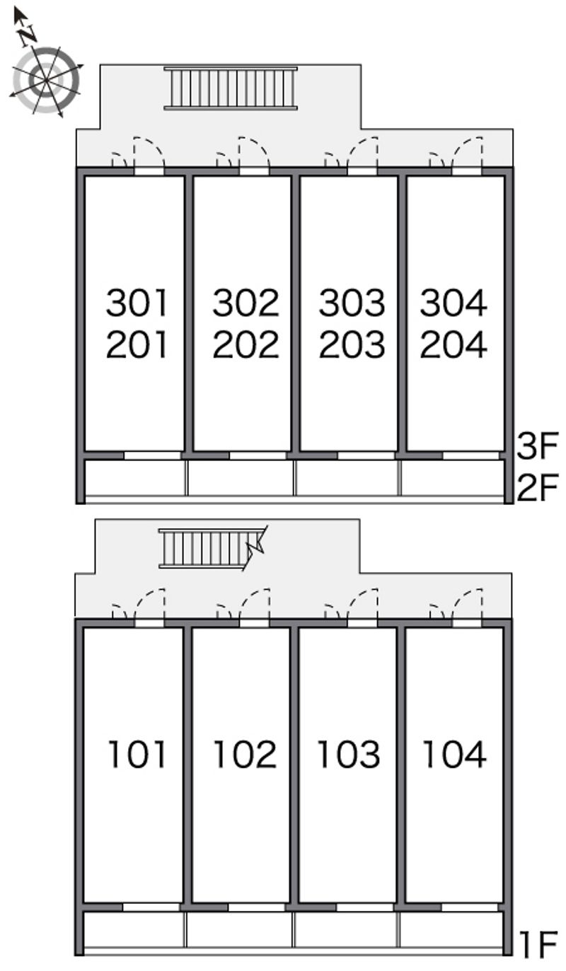 レオパレス梅北フィオーレ 間取配置図