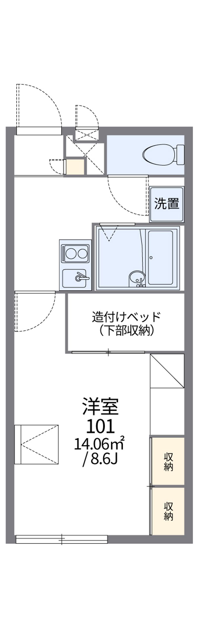 レオパレスアンジュール 間取図