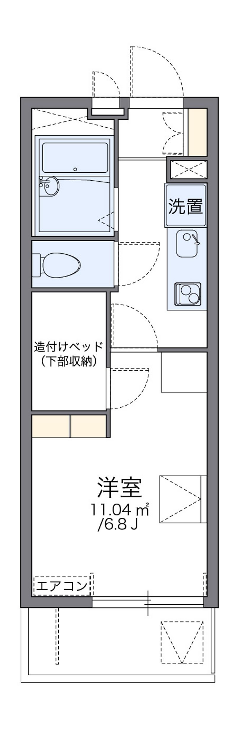 レオパレスオリビア 間取図