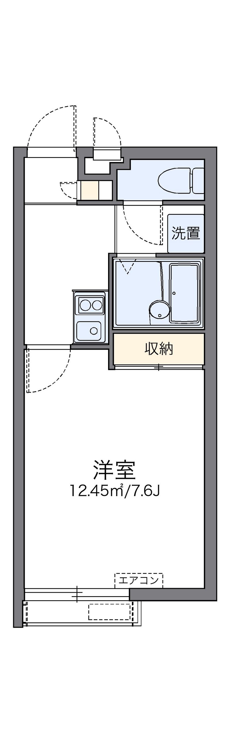 レオパレスラッキー 間取図
