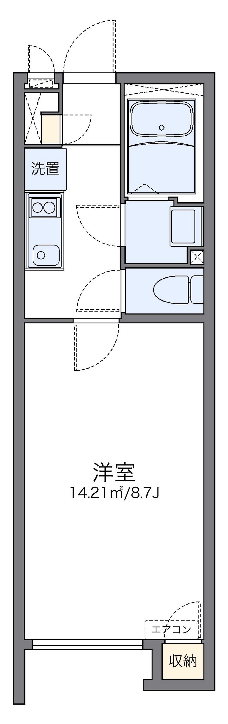 クレイノフローラ西長洲 間取り