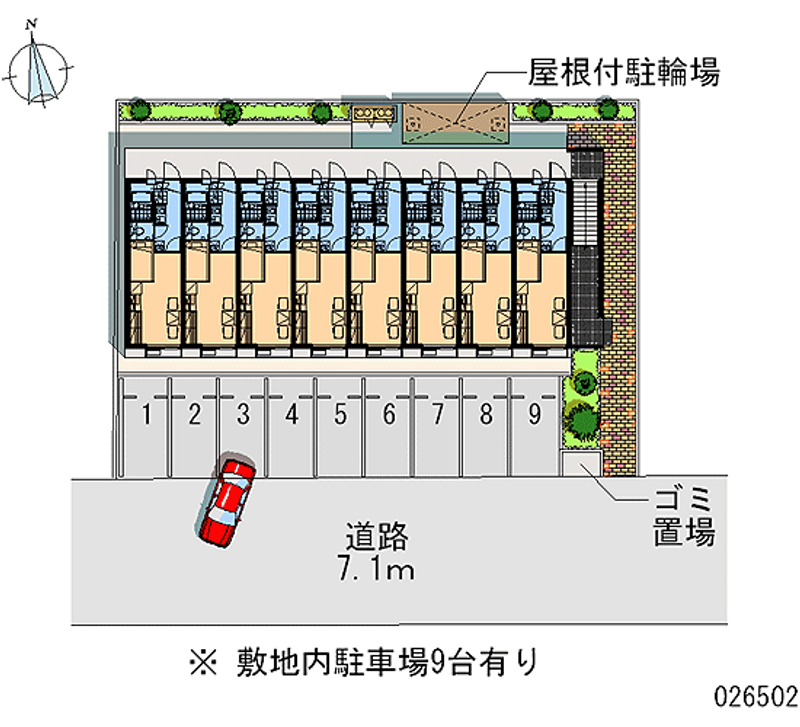 レオパレスヴィヴァーチェ 月極駐車場