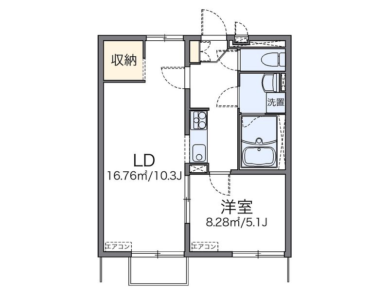 レオパレスステイシャイニィ岡 間取図