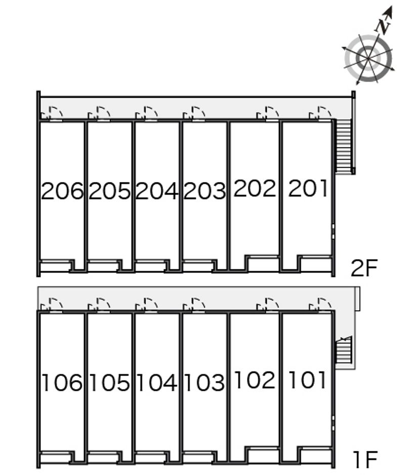 クレイノクローバーハイツⅡ 間取配置図