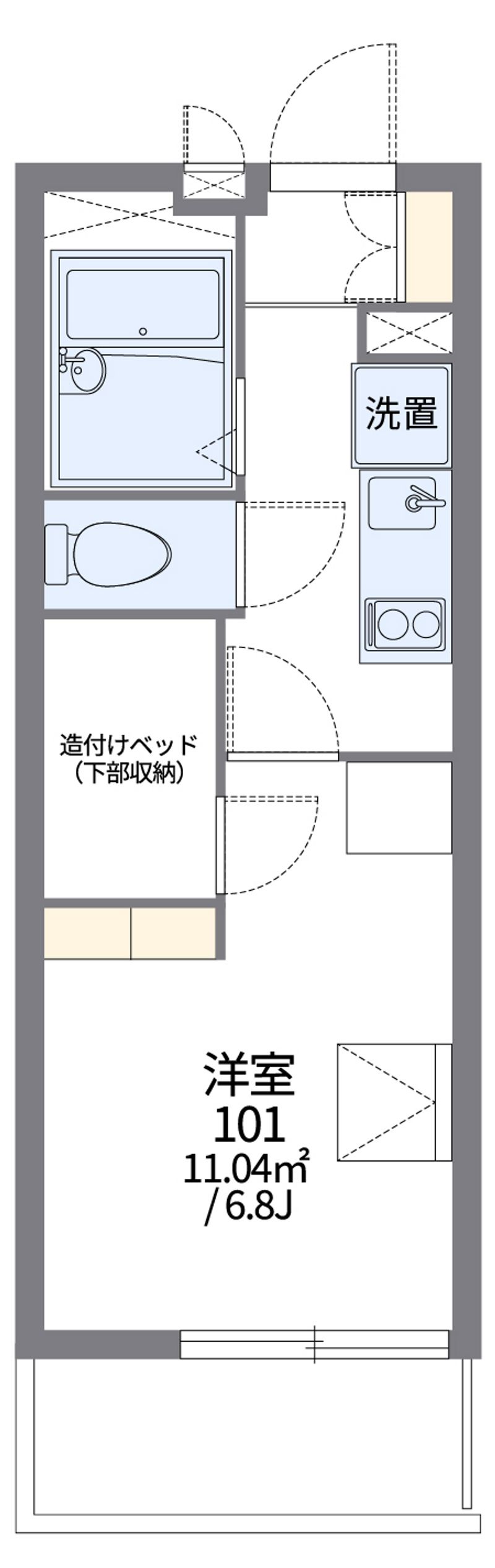 レオパレスひまわり 間取図