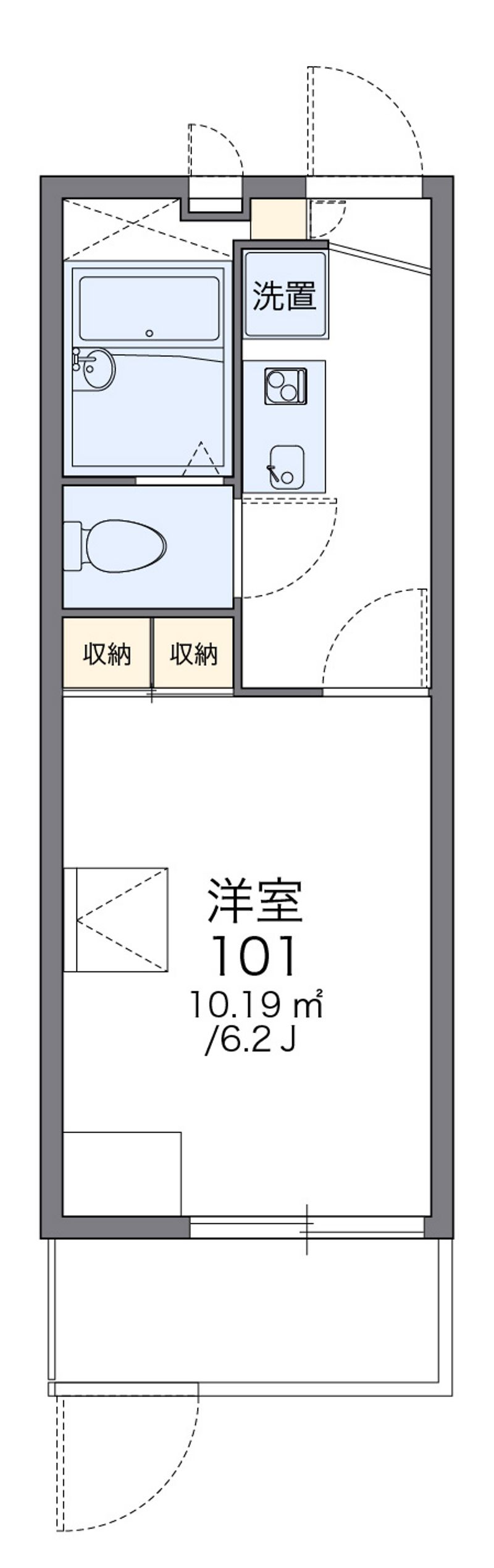 レオパレス南加賀屋 間取図