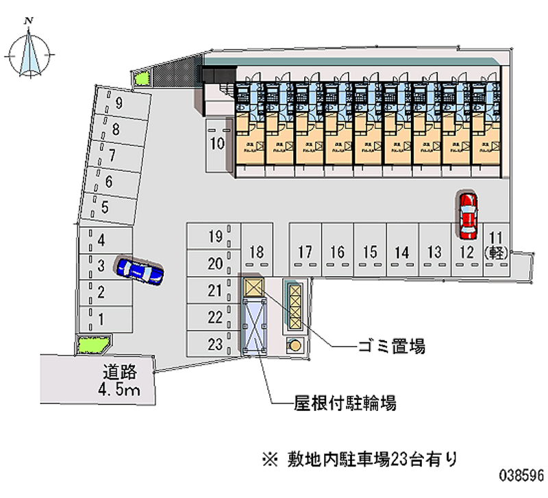 レオパレスうつくし 月極駐車場