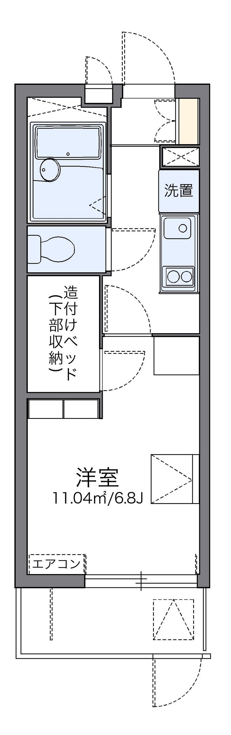 レオパレスウィステリアⅢ 間取図