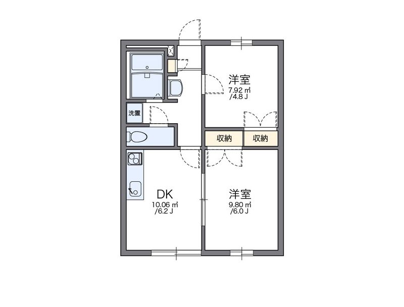 レオパレス西宮北Ｂ 間取図