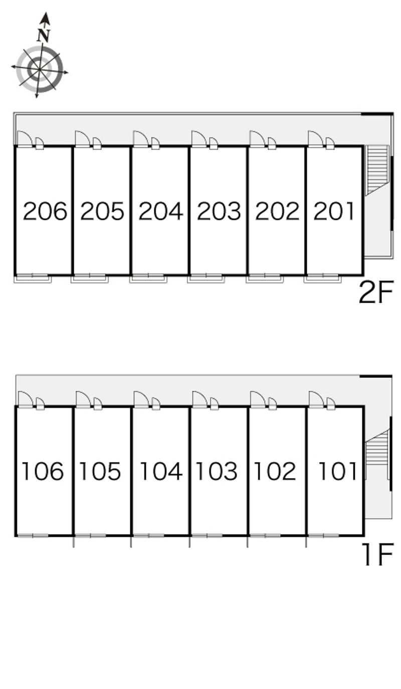 レオパレスオークタウンⅢ 間取配置図