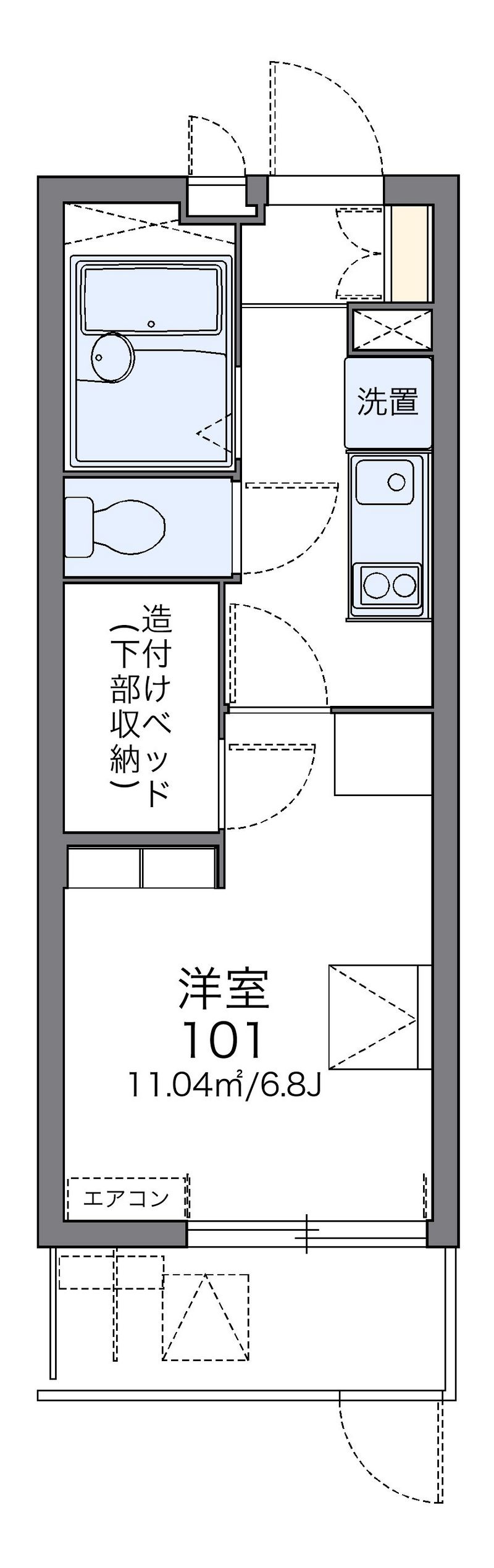 レオパレスルミエール神戸 間取図