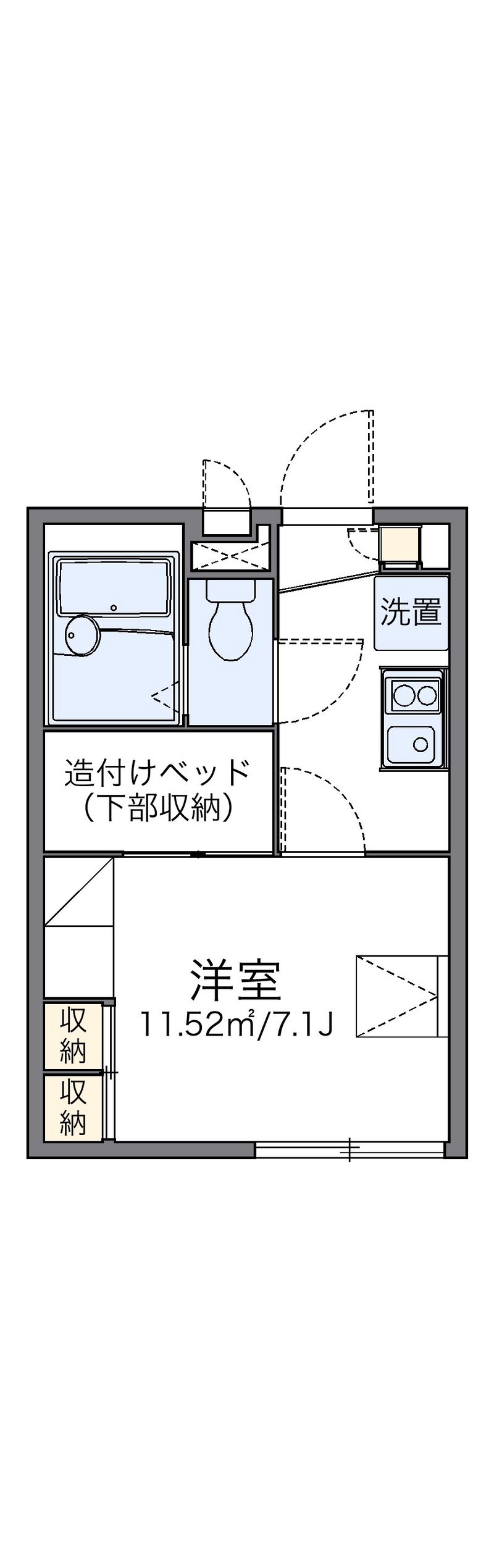 レオパレスフォンターナ 間取図