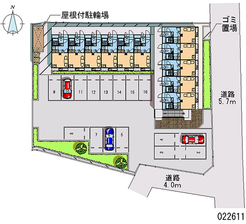 レオパレス末広 月極駐車場