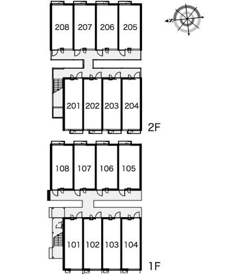 レオパレスＫウイング 間取配置図