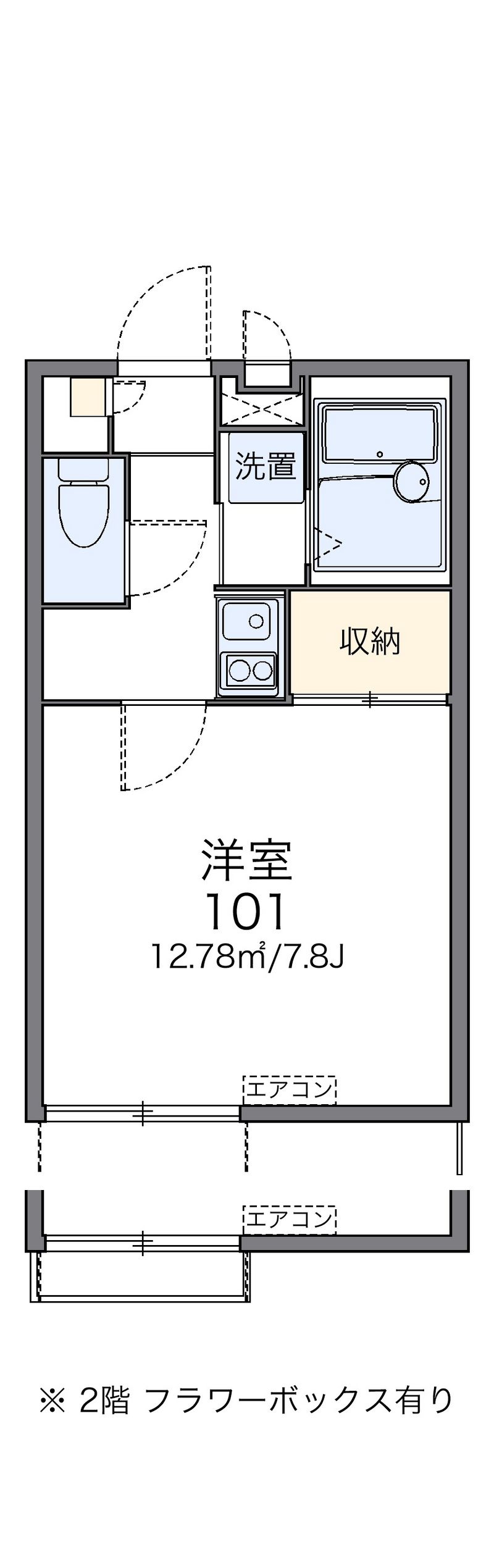 レオパレスアクト六木 間取図