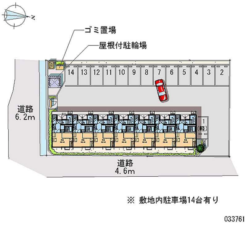 レオパレス実の留 月極駐車場