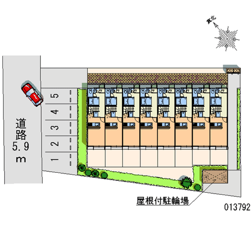 レオパレスサンⅡ 月極駐車場