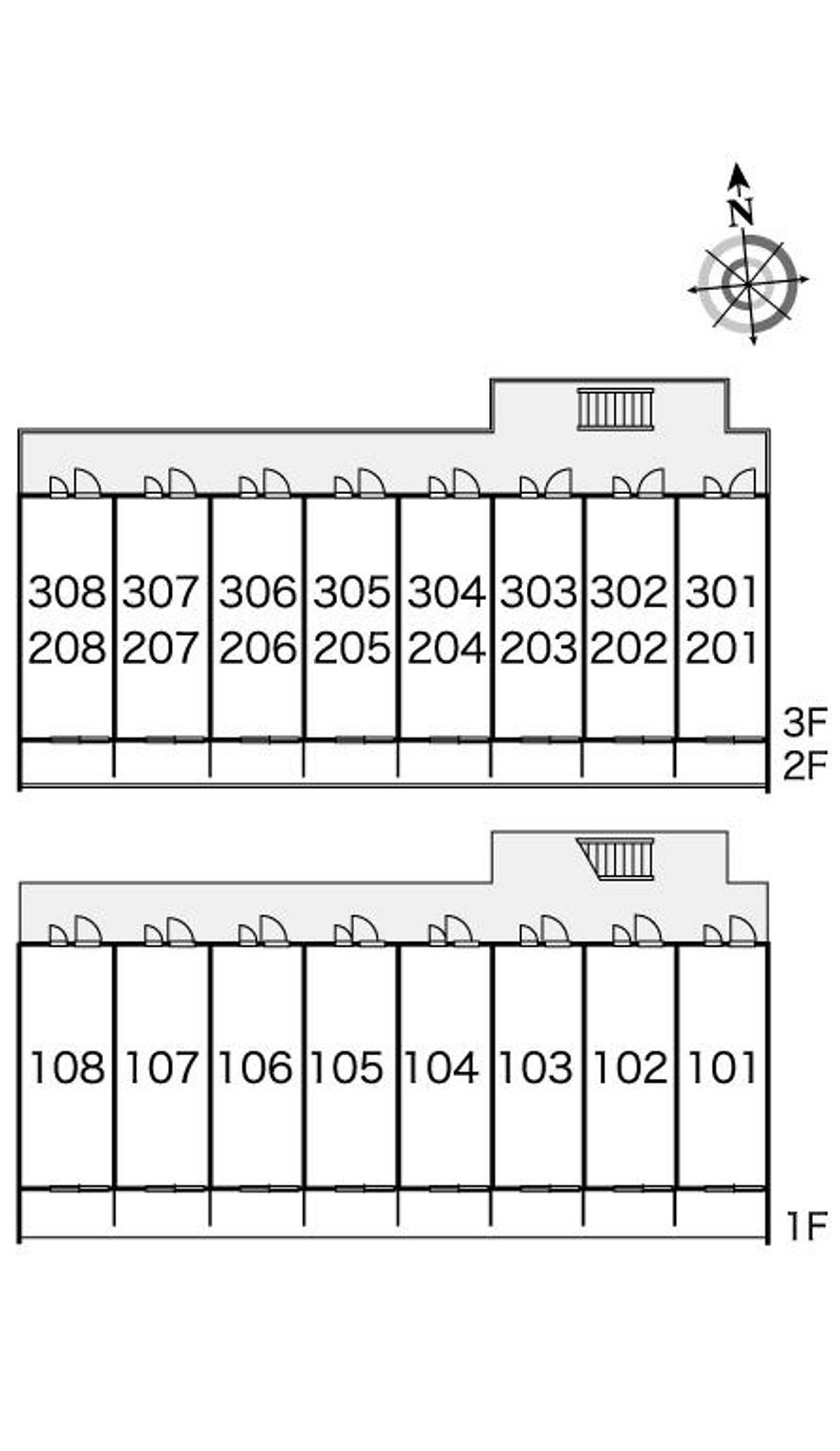 レオパレス中央 間取配置図