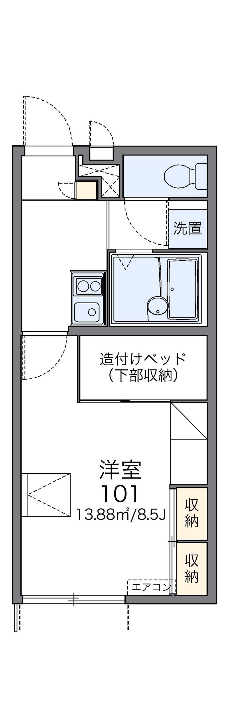 レオパレス桜坂 間取図