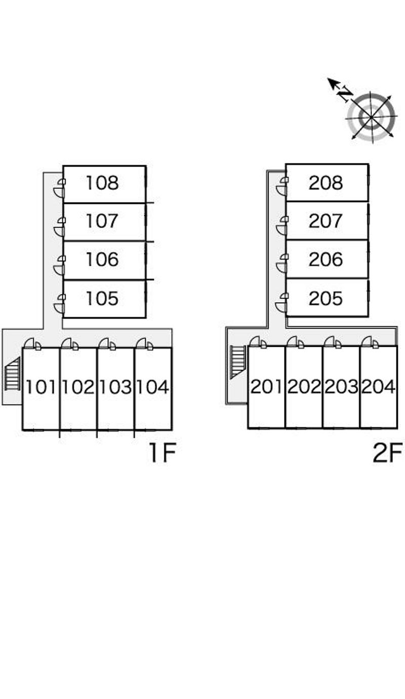 レオパレスウォーターロード 間取配置図