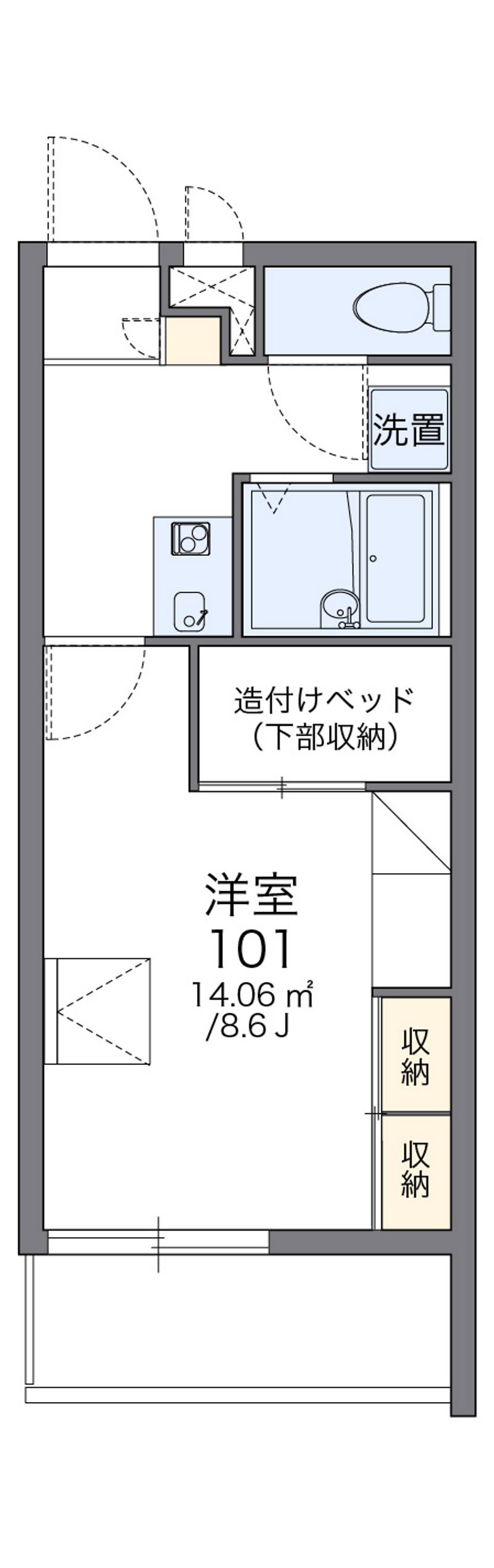 レオパレスアデッソⅡ 間取図