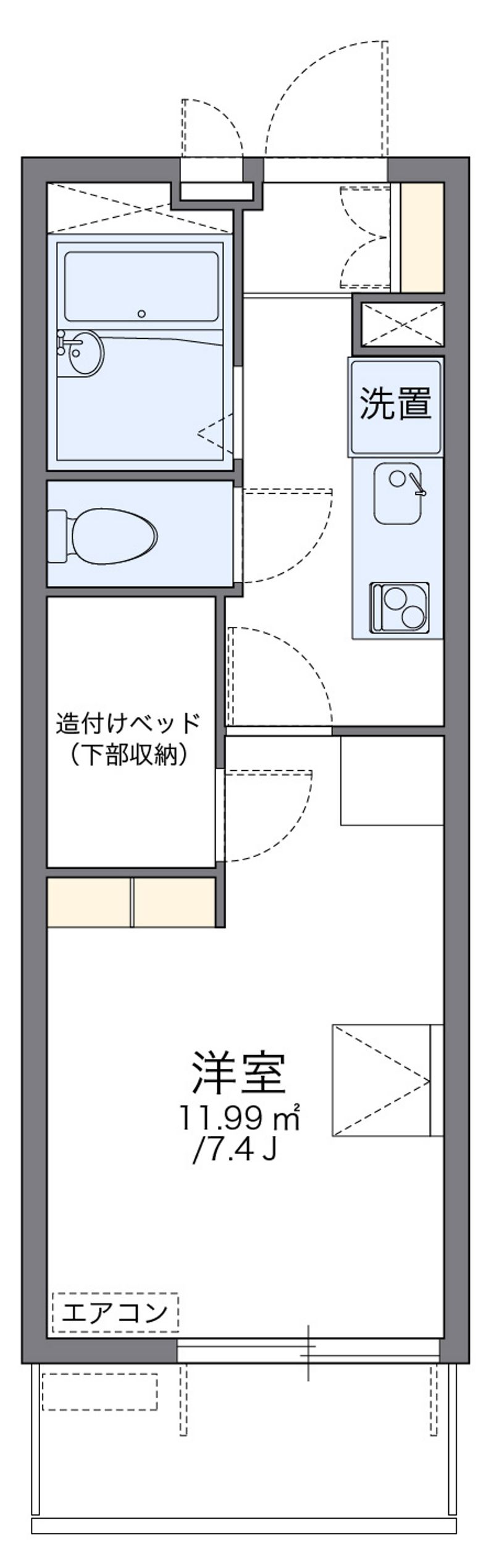 レオパレスフーカ西町 間取図