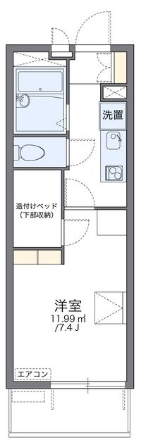 レオパレスフーカ西町 間取り図