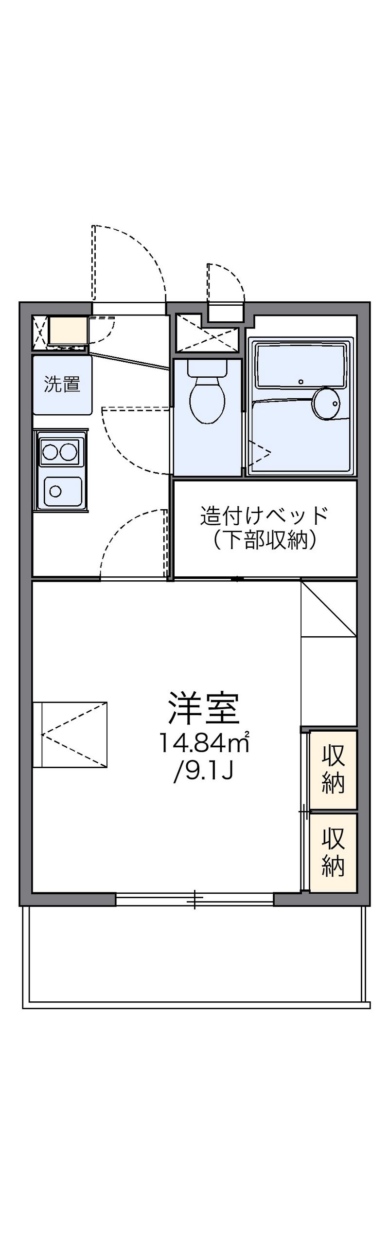 レオパレス大岡壱番館 間取図