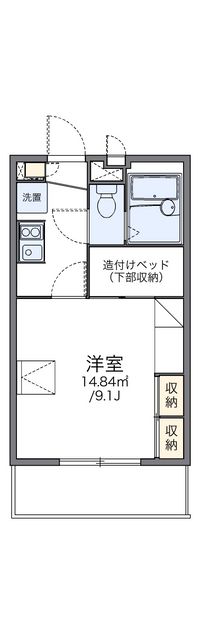 レオパレス大岡壱番館 間取り図