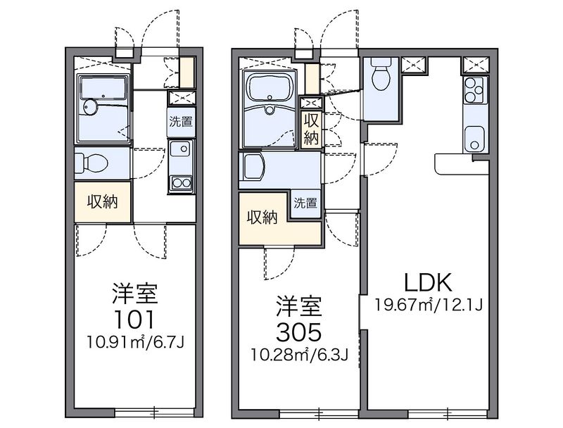 レオパレスクリムゾン矢口 間取図