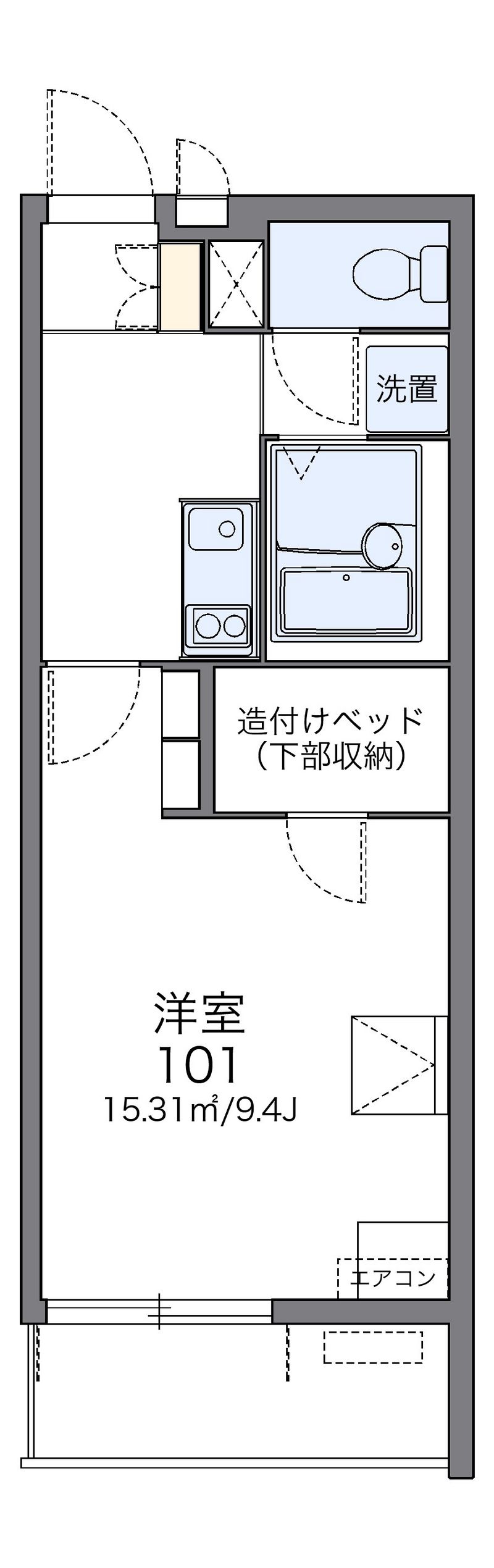 レオパレス小松駅東 間取図