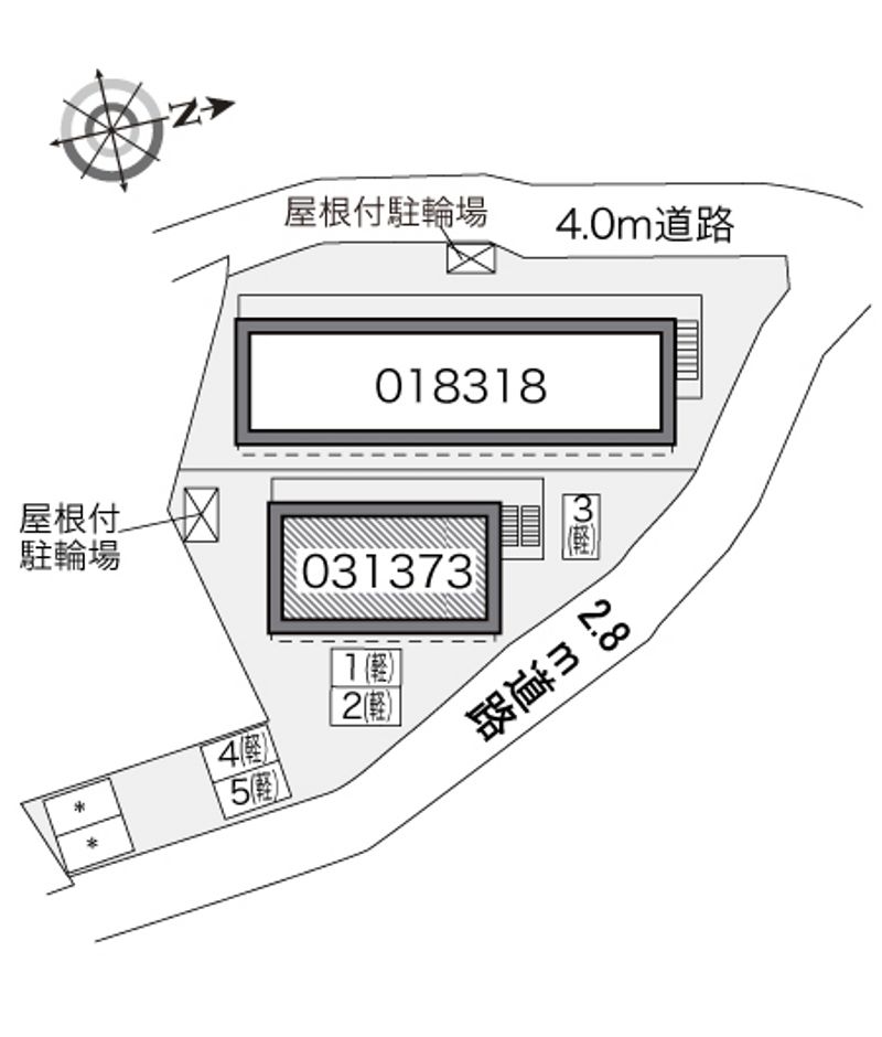 レオパレステラス上小島Ⅱ 配置図