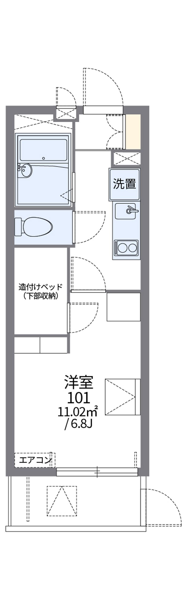 レオパレス浜風 間取図