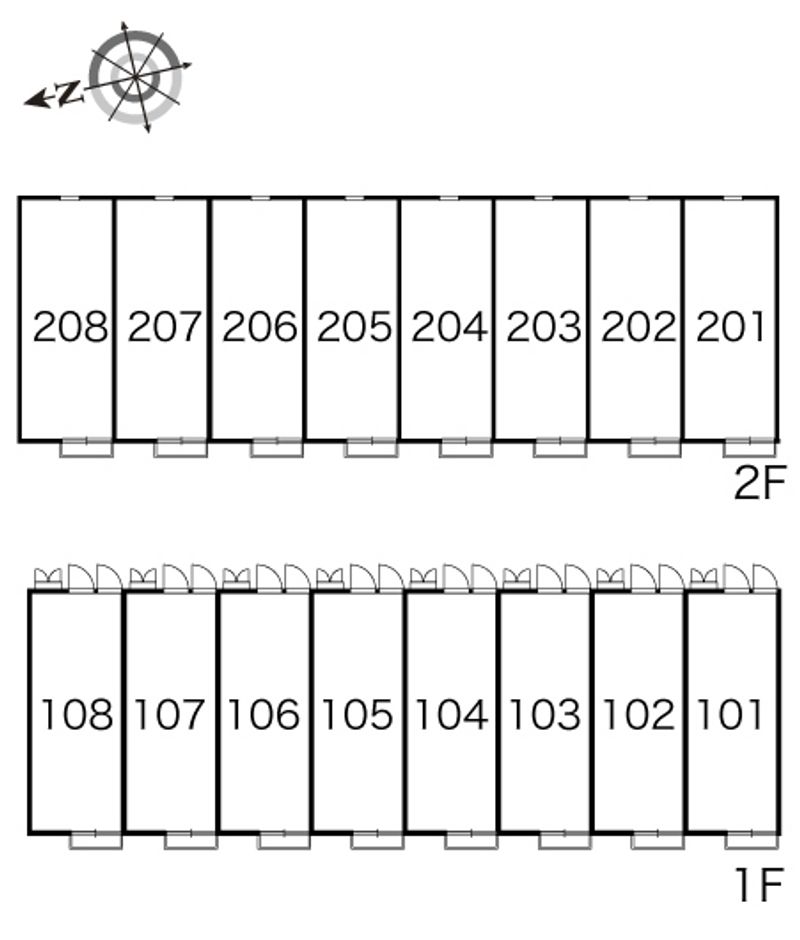 レオパレスきたじま 間取り配置図
