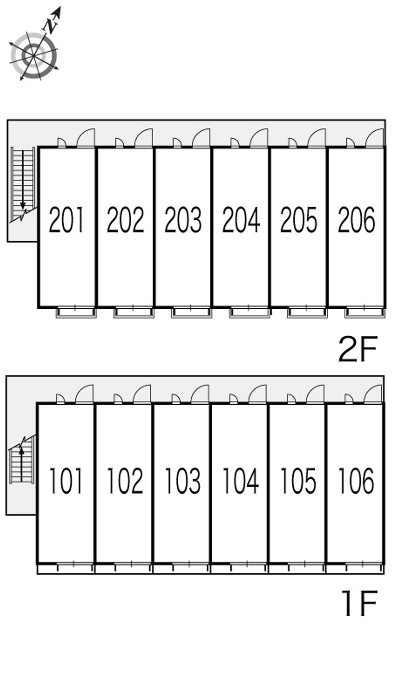 レオパレスハイランドⅠ 間取り配置図